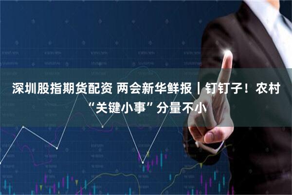 深圳股指期货配资 两会新华鲜报｜钉钉子！农村“关键小事”分量不小